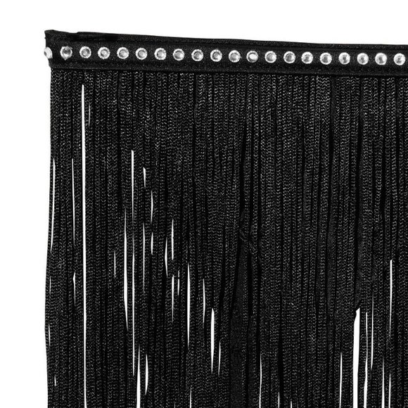 VS XS/S Very Sexy Fringe Garter Skirt Black NWT - Picture 10 of 16